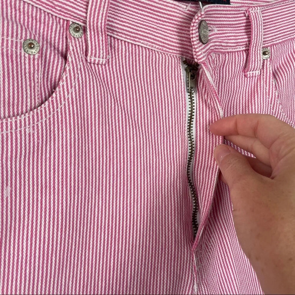 Vintage Bill Blass Pink and White Stripe High Waist Capris Pedal Pushers SZ 6P - Picture 12 of 12